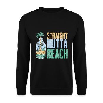 Vacances squelettiques de la plage de Straight Outta - Sweat-shirt Unisexe - noir - Devant - Alina (178cm) & Michal (187cm)
