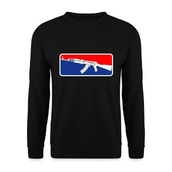 AK47 Rifle Special Unit Soldiers - Unisex Sweatshirt - black - Front - Alina (178cm) & Michal (187cm)