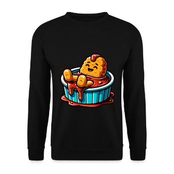 Fried Chicken Chicken Wings Chicken Gift - Unisex Sweatshirt - black - Front - Alina (178cm) & Michal (187cm)