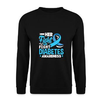 T1D Diabetes Typ 1 Diabetiker Geschenk - Unisex Pullover - Schwarz - Vorne - Alina (178cm) & Michal (187cm)