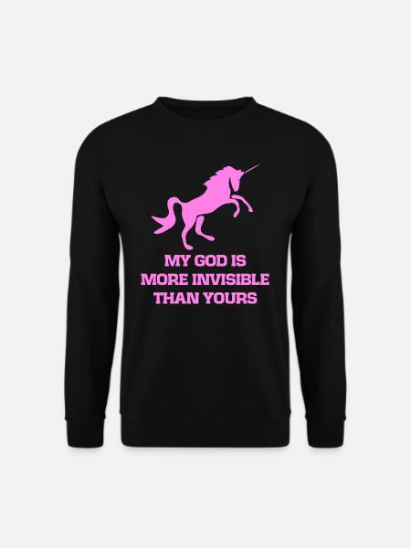 Unicorno rosa invisibile - Felpa unisex - nero