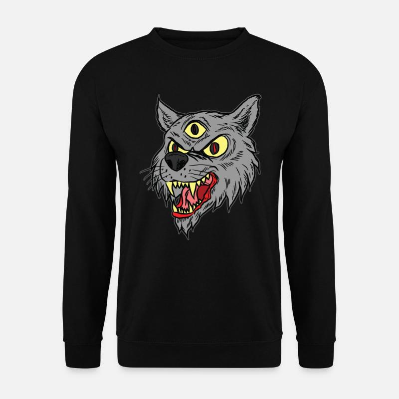 wolf - Unisex Sweatshirt - black