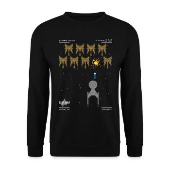 Star Trek Discovery 8 Bit Jeu Vidéo - Sweat-shirt Unisexe - noir - Devant - Alina (178cm) & Michal (187cm)