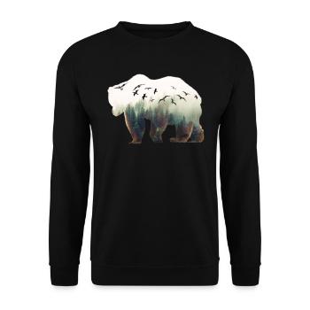 Naturbär - Unisex Pullover - Schwarz - Vorne - Alina (178cm) & Michal (187cm)
