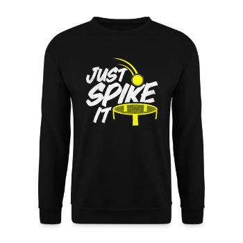 Roundnet Spike Ball Spikeball Fun - Unisex Pullover - Schwarz - Vorne - Alina (178cm) & Michal (187cm)