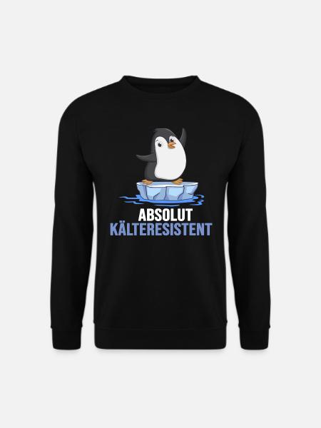 eisbader winterbader eischwimmer kältebad pinguin - Unisex Pullover - Schwarz