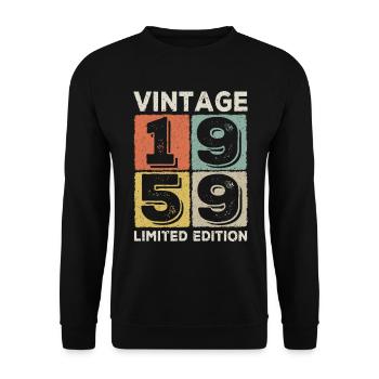 vintage 1959 - Unisex Sweatshirt - black - Front - Alina (178cm) & Michal (187cm)