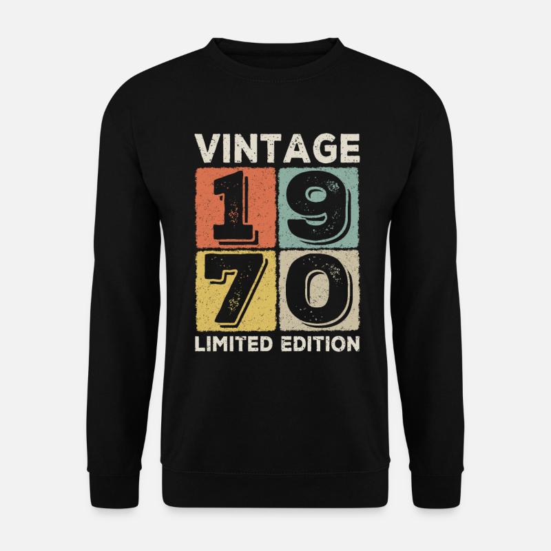 Jahrgang 1970 - Unisex Pullover - Schwarz