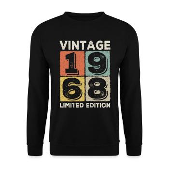 vintage 1968 - Unisex Sweatshirt - black - Front - Alina (178cm) & Michal (187cm)