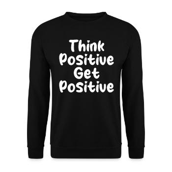 Citation positive - Sweat-shirt Unisexe - noir - Devant - Alina (178cm) & Michal (187cm)