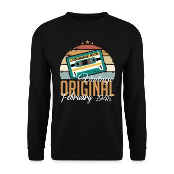 Légendaire depuis février 1948 millésime 1948 - Sweat-shirt Unisexe - noir - Devant - Alina (178cm) & Michal (187cm)