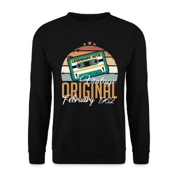 Légendaire depuis février 1962 millésime 1962 - Sweat-shirt Unisexe - noir - Devant - Alina (178cm) & Michal (187cm)