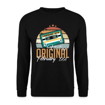Légendaire depuis février 1991, millésime 1991 - Sweat-shirt Unisexe - noir - Devant - Alina (178cm) & Michal (187cm)