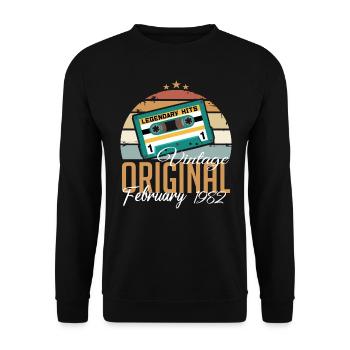 Legendary since February 1982 vintage 1982 - Unisex Sweatshirt - black - Front - Alina (178cm) & Michal (187cm)