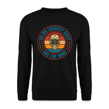 Ice Hockey Goalie - Unisex Sweatshirt - black - Front - Alina (178cm) & Michal (187cm)