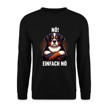 Nö Einfach Nö Australian Shepherd Aussie - Unisex Pullover - Schwarz - Vorne - Alina (178cm) & Michal (187cm)