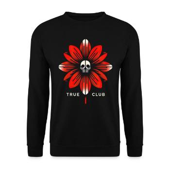 Floral Skull - Bold Urban Design - Unisex Sweatshirt - black - Front - Alina (178cm) & Michal (187cm)