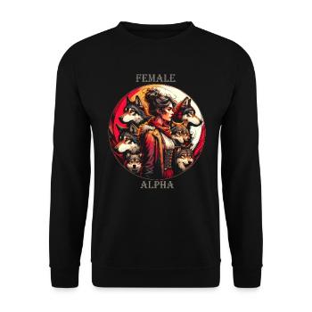 Alpha Spirit Essence - Unisex Sweatshirt - black - Front - Alina (178cm) & Michal (187cm)