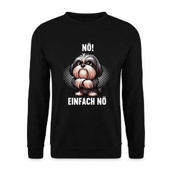 Nö Einfach Nö Havaneser Havaneserbesitzer Havanese - Unisex Pullover - Schwarz - Vorne - Alina (178cm) & Michal (187cm)