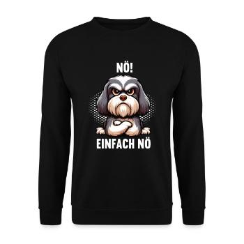 Nö Einfach Nö Havaneser Havaneserbesitzer Havanese - Unisex Pullover - Schwarz - Vorne - Alina (178cm) & Michal (187cm)