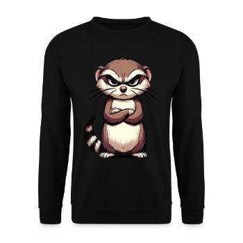 Ferrets Ferret keepers Ferret owners - Unisex Sweatshirt - black - Front - Alina (178cm) & Michal (187cm)