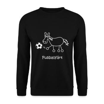 Football färt, play football, footballer horse färt - Unisex Sweatshirt - black - Front - Alina (178cm) & Michal (187cm)