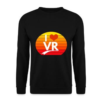 I Love Vr Sunset - Unisex Sweatshirt - black - Front - Alina (178cm) & Michal (187cm)