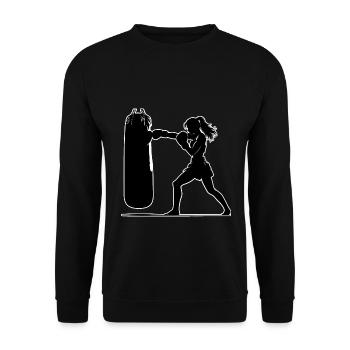 Muay Thaï Fille - Sweat-shirt Unisexe - noir - Devant - Alina (178cm) & Michal (187cm)
