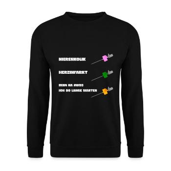 Emergency paramedics Emergency doctor NA - Unisex Sweatshirt - black - Front - Alina (178cm) & Michal (187cm)