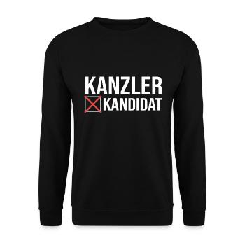 Bundestag Bundestagswahl Kanzler Kandidat - Unisex Pullover - Schwarz - Vorne - Alina (178cm) & Michal (187cm)