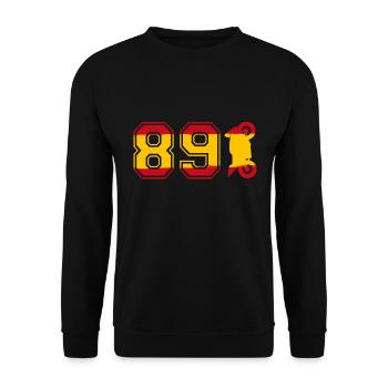 89 Nombre Motards Espagne Moto - Sweat-shirt Unisexe - noir - Devant - Alina (178cm) & Michal (187cm)