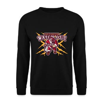 Noël maléfique du Père Noël - Sweat-shirt Unisexe - noir - Devant - Alina (178cm) & Michal (187cm)