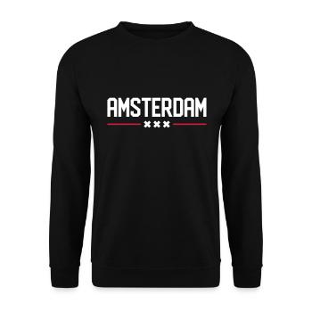 AMSTERDAM | XXX - Unisex Sweatshirt - black - Front - Alina (178cm) & Michal (187cm)