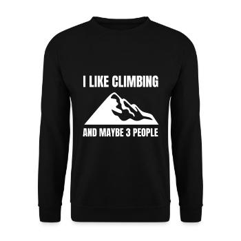 Hiking Mountains Mountain Hiking Mountaineering Mountains - Unisex Sweatshirt - black - Front - Alina (178cm) & Michal (187cm)