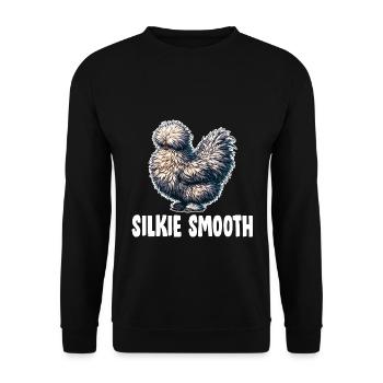 Silkie Chicken Silkie Hen drawing - Unisex Sweatshirt - black - Front - Alina (178cm) & Michal (187cm)