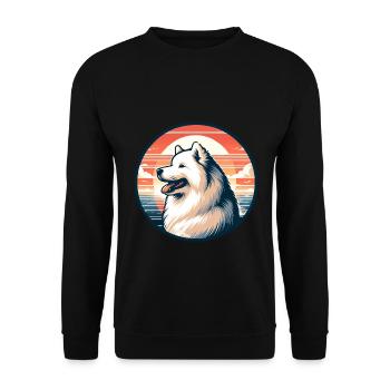 Samoyed Dog Gifts Cute Samoyed Dog Graphic - Unisex Sweatshirt - black - Front - Alina (178cm) & Michal (187cm)