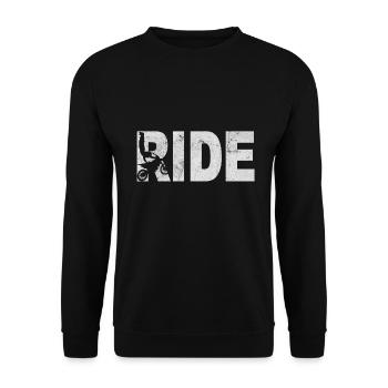 Motocross motorcross motorcycle stunt ride jump - Unisex Sweatshirt - black - Front - Alina (178cm) & Michal (187cm)