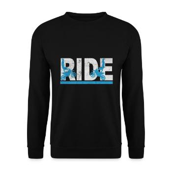Ride Motorrad Motorcross Motocross - Unisex Pullover - Schwarz - Vorne - Alina (178cm) & Michal (187cm)