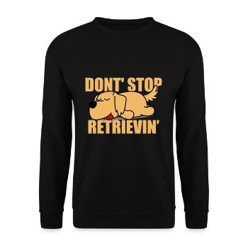 Golden Retriever - Unisex Pullover - Schwarz - Vorne - Alina (178cm) & Michal (187cm)