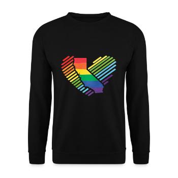 Stolz LGBT Kalifornien - Unisex Pullover - Schwarz - Vorne - Alina (178cm) & Michal (187cm)