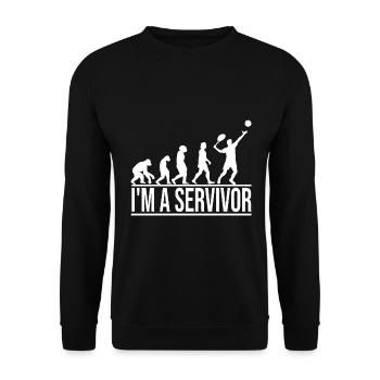 Tennis - Unisex Sweatshirt - black - Front - Alina (178cm) & Michal (187cm)