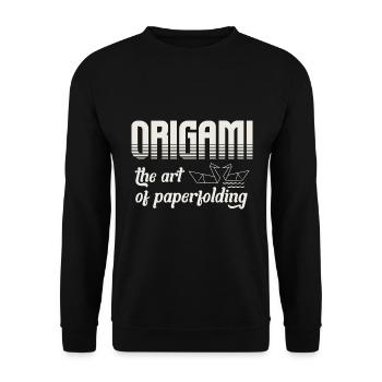 Origami - The Art of Paper Folding, Japan - Unisex Sweatshirt - black - Front - Alina (178cm) & Michal (187cm)