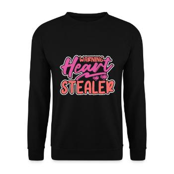 Saint-Valentin, amoureux coureurs de jupons - Sweat-shirt Unisexe - noir - Devant - Alina (178cm) & Michal (187cm)