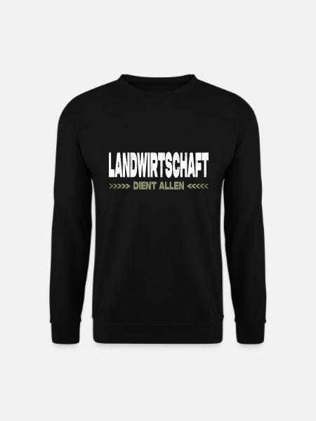Bauernprotest Landwirt Landwirtschaft Dient Allen - Unisex Pullover - Schwarz