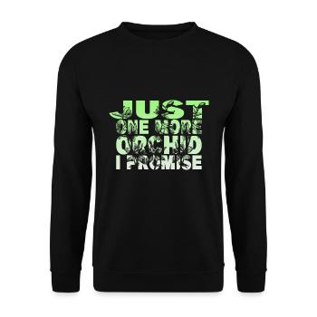 Just One More Orchid i Promise - Unisex Pullover - Schwarz - Vorne - Alina (178cm) & Michal (187cm)