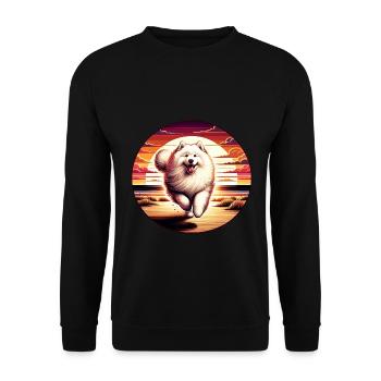 Samoyed Dog Gifts Cute Samoyed Dog Graphic - Unisex Sweatshirt - black - Front - Alina (178cm) & Michal (187cm)
