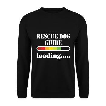 Rettungshund - Unisex Pullover - Schwarz - Vorne - Alina (178cm) & Michal (187cm)