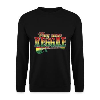 Jouer du reggae / guitare, musique, Jamaïque - Sweat-shirt Unisexe - noir - Devant - Alina (178cm) & Michal (187cm)