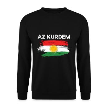 Kurdistan - Unisex Sweatshirt - black - Front - Alina (178cm) & Michal (187cm)