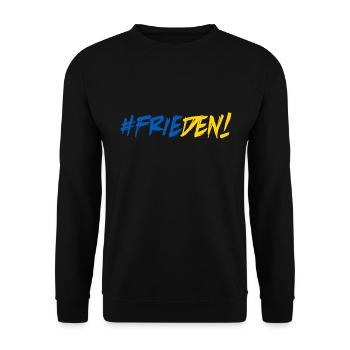 Frieden Freiheit Peace Weltfrieden Ukraine - Unisex Pullover - Schwarz - Vorne - Alina (178cm) & Michal (187cm)